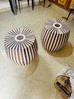 Table basse ronde rayée – Image 4