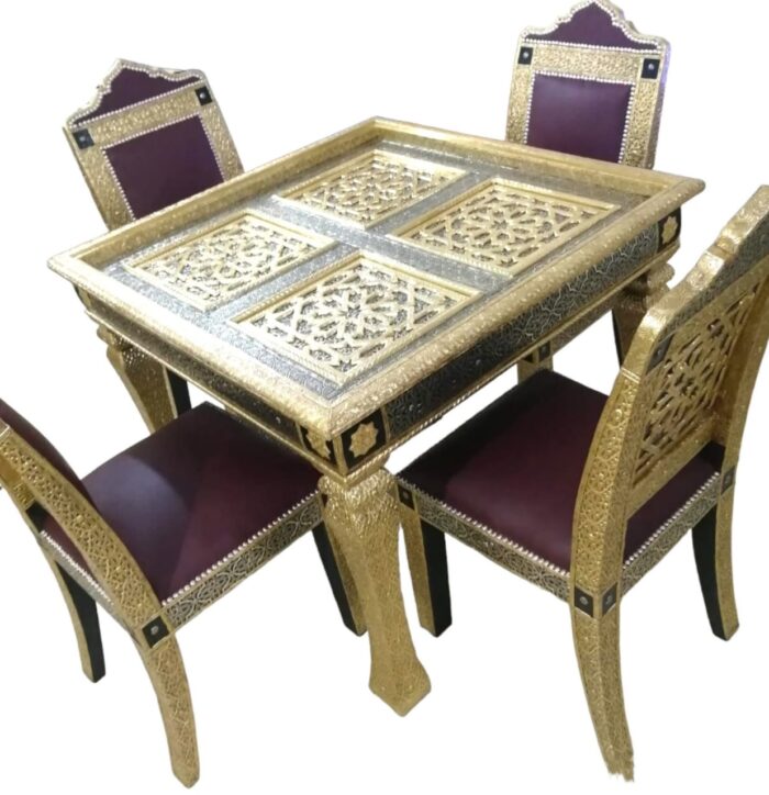 Table traditionnel de Luxe - 4 chaises – Image 2